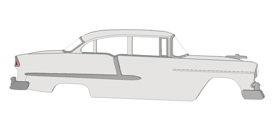 1955 4 Door Sedan 210 Magnet