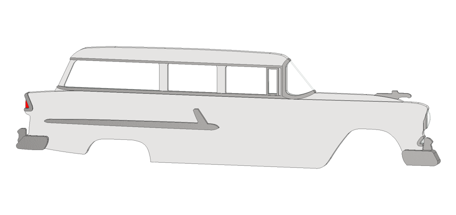 1955 4 Door Wagon 210 Magnet