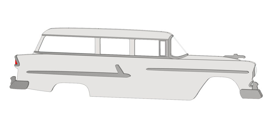 1955 4 Door Wagon BelAir Magnet