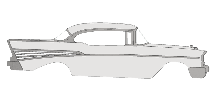 1957 2 Door Hardtop BelAir Magnet