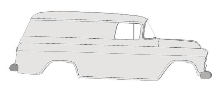 1957 Panel Truck Magnet