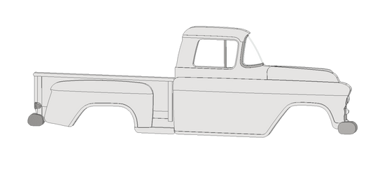 1957 Stepside Small Window Magnet