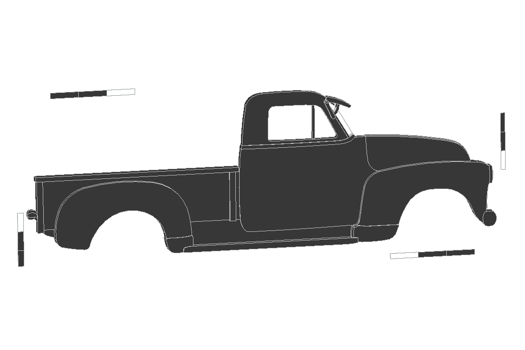 Blacked Out 51 Truck Magnet