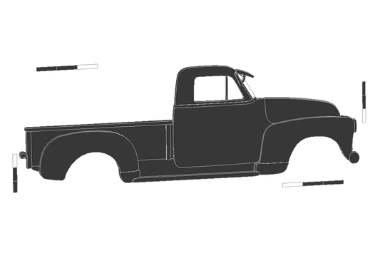 Blacked Out 51 Truck Magnet