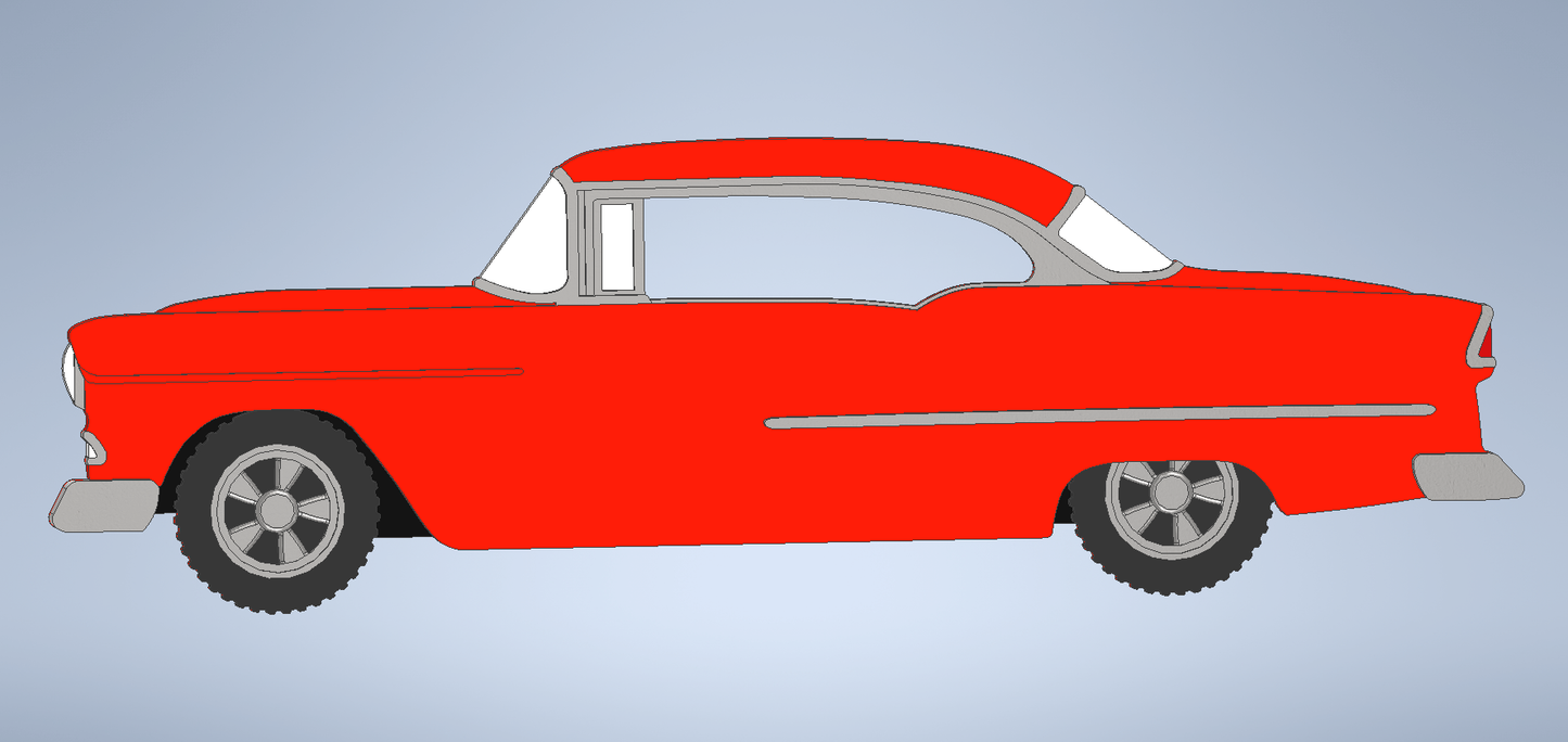 Pops 55 Hardtop Magnet - Mirrored